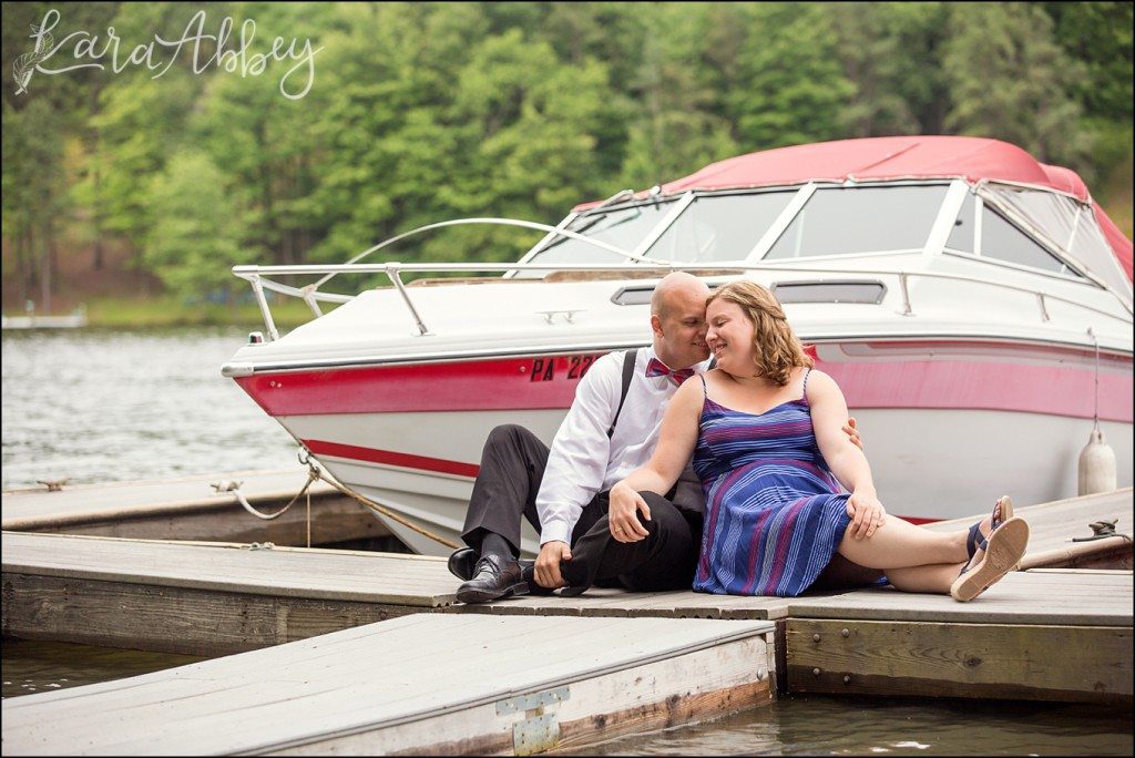 Deep Creek Lake, MD Fun Couple Portraits & Summer Engagement Photos by Kara Abbey Photography in Irwin, PA