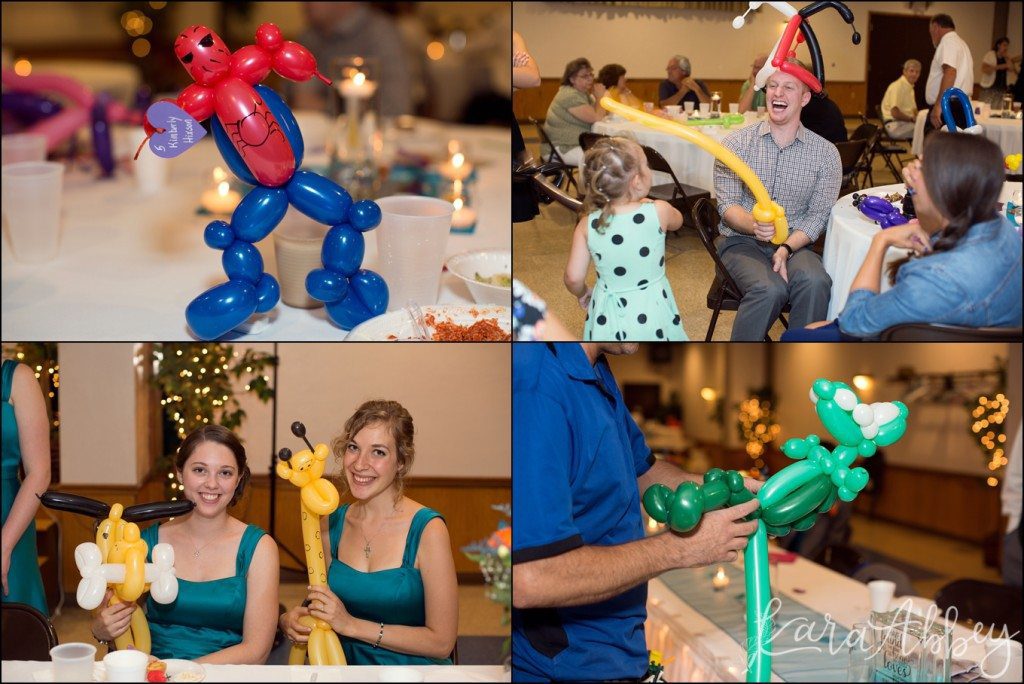Mt. Pleasant, PA Summer Teal & Orange Fun Wedding with Balloon Artist JMS Balloons by Kara Abbey Photography in Irwin, PA