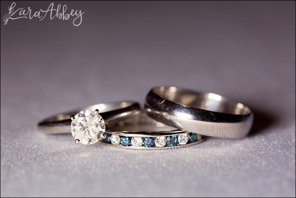 Mt. Pleasant, PA Summer Teal & Orange Fun Wedding by Kara Abbey Photography in Irwin, PA Ring Shot
