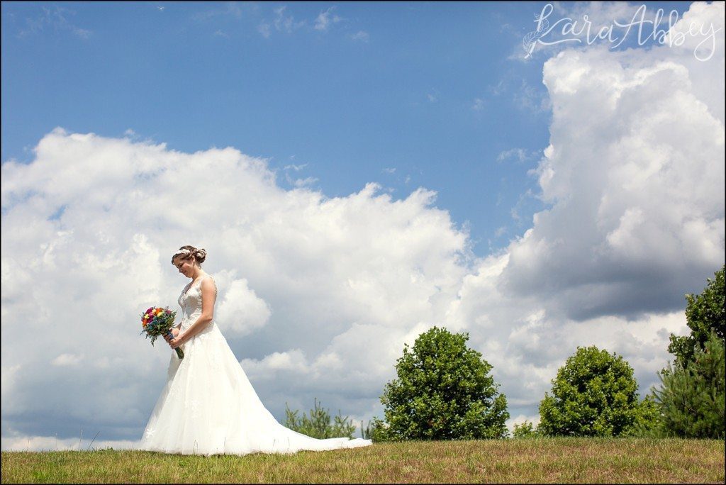 Mt. Pleasant, PA Summer Teal & Orange Fun Wedding by Kara Abbey Photography in Irwin, PA Bridal Portrait