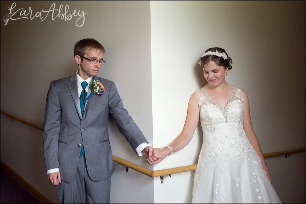 Mt. Pleasant, PA Summer Teal & Orange Fun Wedding by Kara Abbey Photography in Irwin, PA Prayer