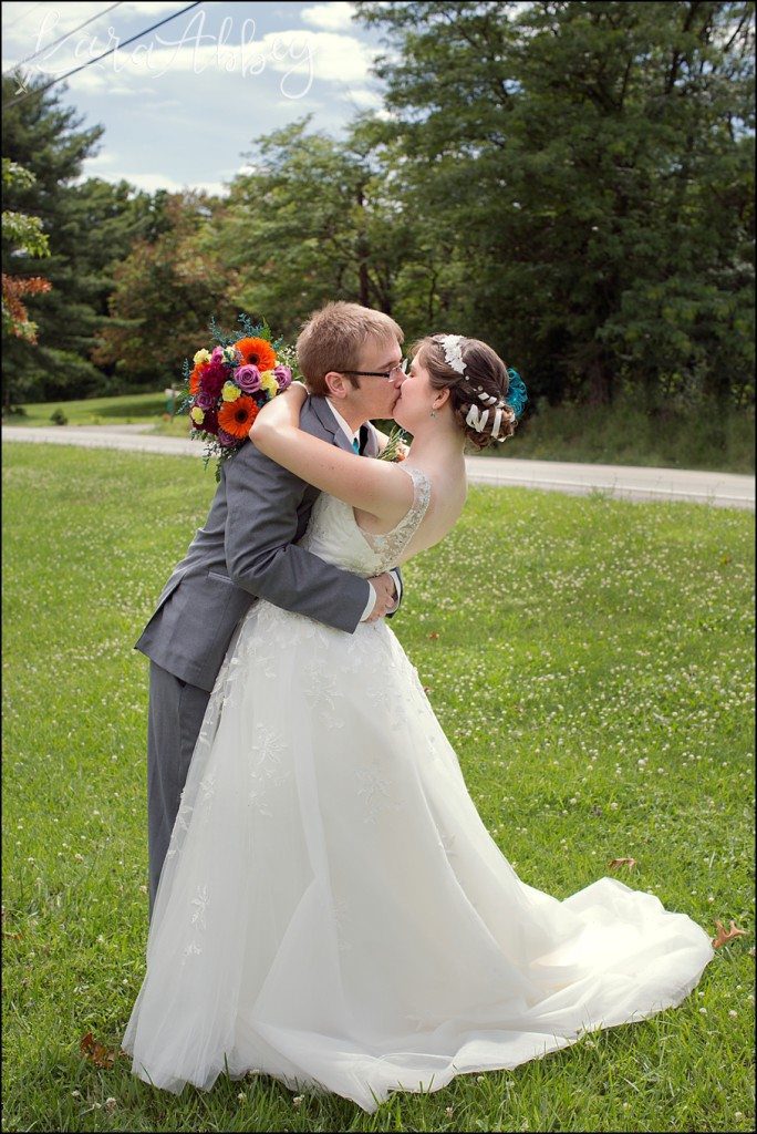 Mt. Pleasant, PA Summer Teal & Orange Fun Wedding by Kara Abbey Photography in Irwin, PA