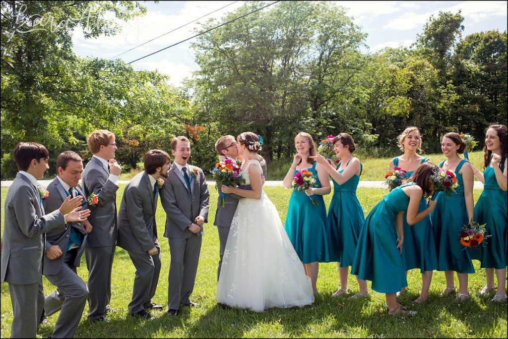 Mt. Pleasant, PA Summer Teal & Orange Fun Wedding by Kara Abbey Photography in Irwin, PA