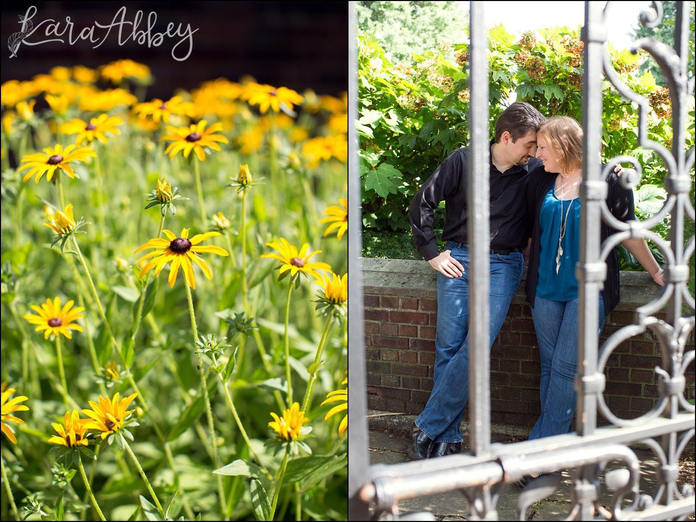 Summer Relaxed Engagement Photos at Mellon Park in Pittsburgh PA by Kara Abbey Photography in Irwin, PA