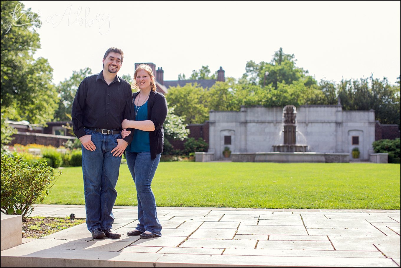 Summer Relaxed Engagement Photos at Mellon Park in Pittsburgh PA by Kara Abbey Photography in Irwin, PA