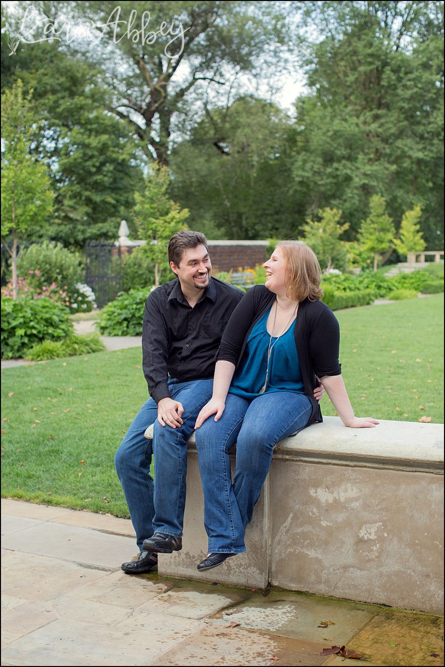 Summer Relaxed Engagement Photos at Mellon Park in Pittsburgh PA by Kara Abbey Photography in Irwin, PA