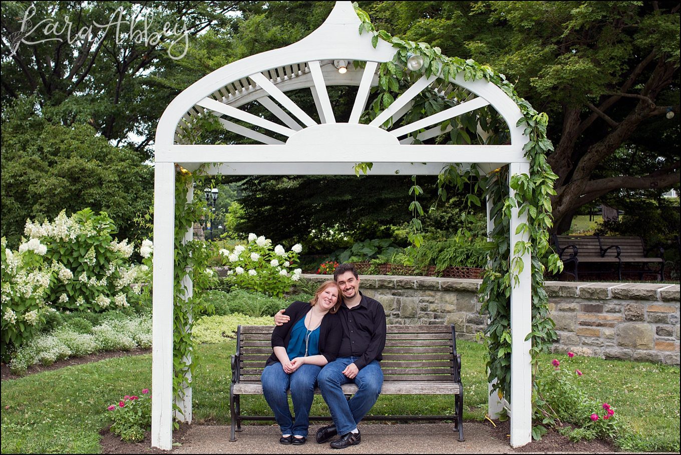 Relaxed Summer Engagement Session at Phipps Conservatory, the Outdoor Gardens, in Pittsburgh PA by Kara Abbey Photography in Irwin, PA