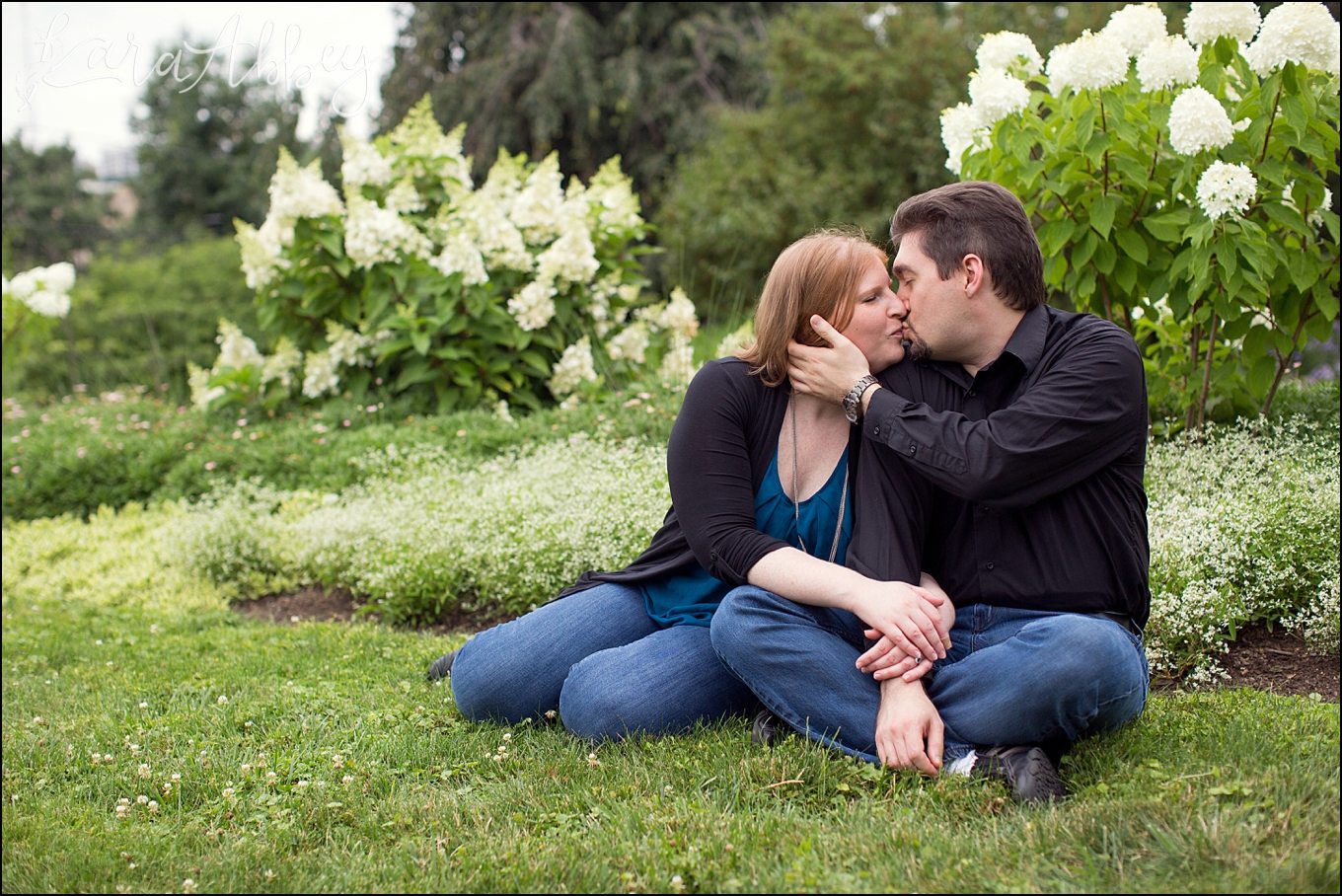 Relaxed Summer Engagement Session at Phipps Conservatory, the Outdoor Gardens, in Pittsburgh PA by Kara Abbey Photography in Irwin, PA
