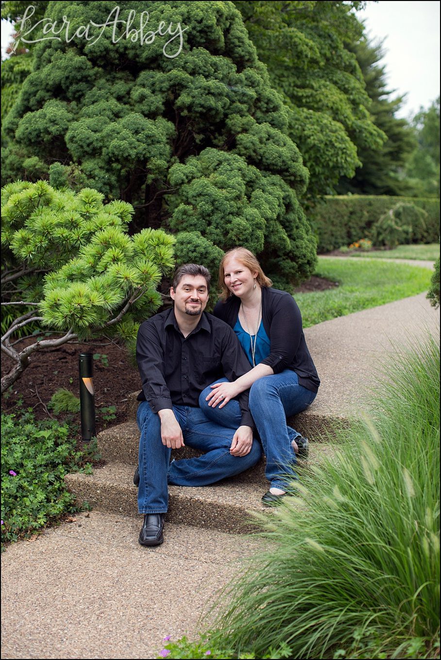 Relaxed Summer Engagement Session at Phipps Conservatory, the Outdoor Gardens, in Pittsburgh PA by Kara Abbey Photography in Irwin, PA