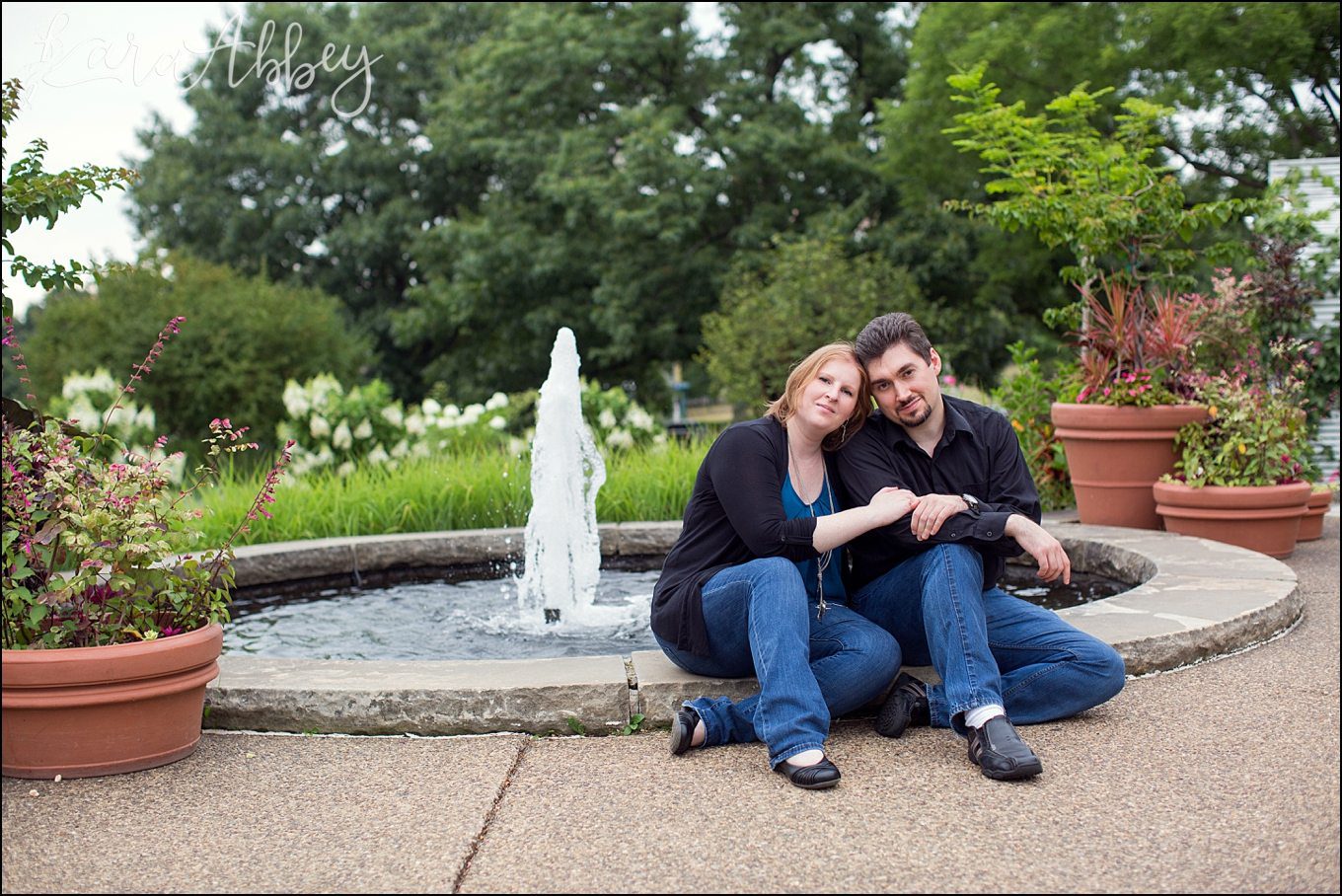Relaxed Summer Engagement Session at Phipps Conservatory, the Outdoor Gardens, in Pittsburgh PA by Kara Abbey Photography in Irwin, PA