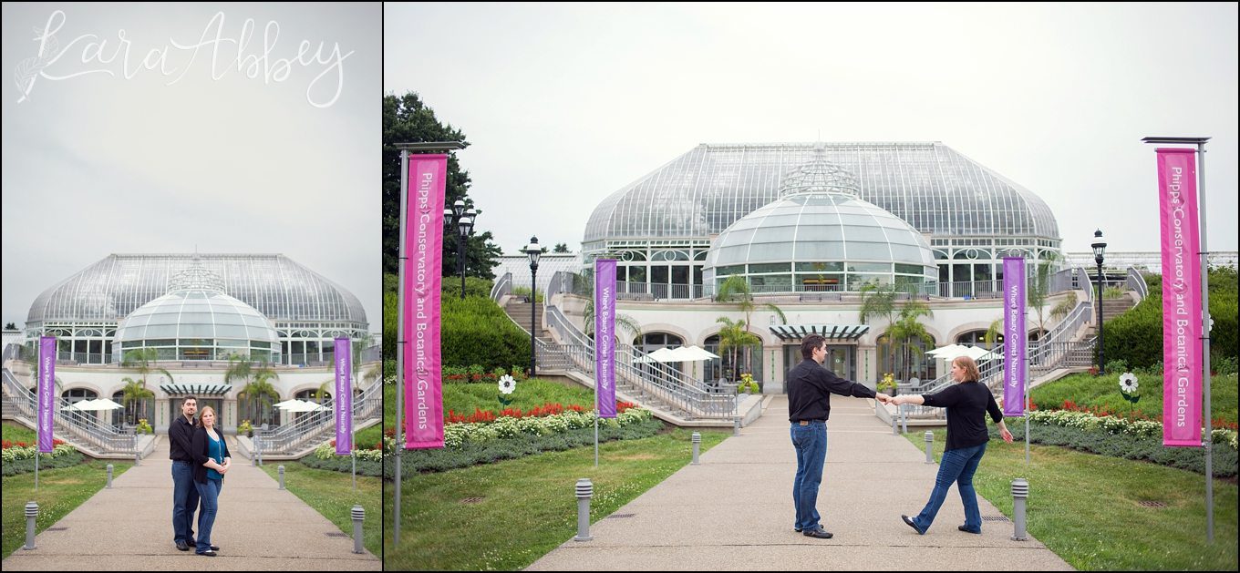 Relaxed Summer Engagement Session at Phipps Conservatory, the Outdoor Gardens, in Pittsburgh PA by Kara Abbey Photography in Irwin, PA