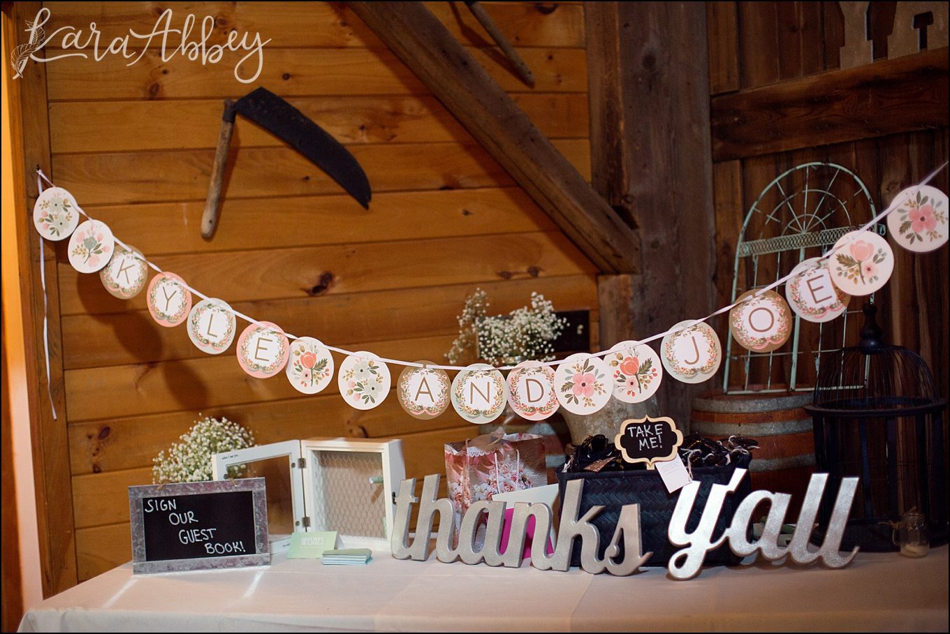 Rustic Pastel Rainy Summer Wedding at the Barn at Willseyville in Ithaca, NY by Kara Abbey Photography in Irwin, PA