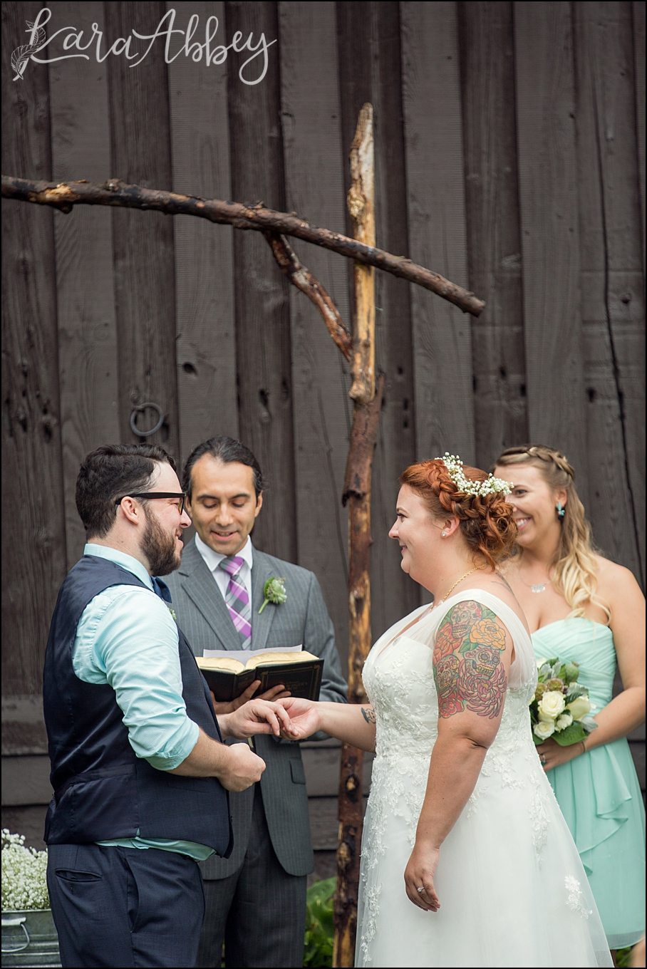 Rustic Pastel Rainy Summer Wedding at the Barn at Willseyville in Ithaca, NY by Kara Abbey Photography in Irwin, PA