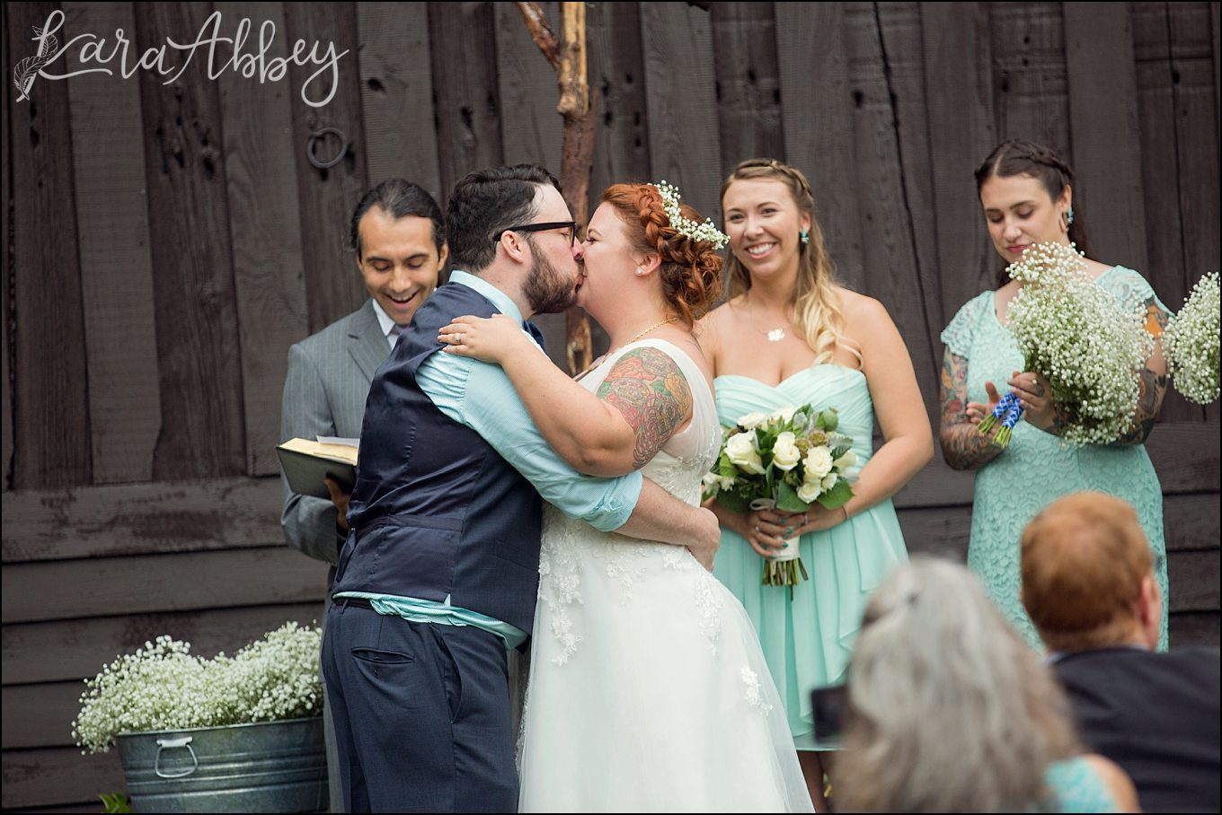 Rustic Pastel Rainy Summer Wedding at the Barn at Willseyville in Ithaca, NY by Kara Abbey Photography in Irwin, PA