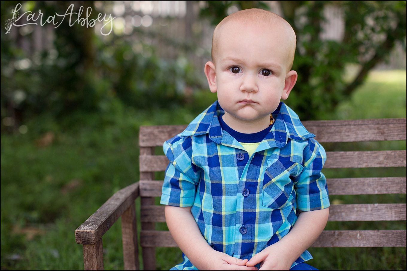 Outdoor Backyard Summer 1 Year Old Portraits by Kara Abbey Photography in Irwin, PA