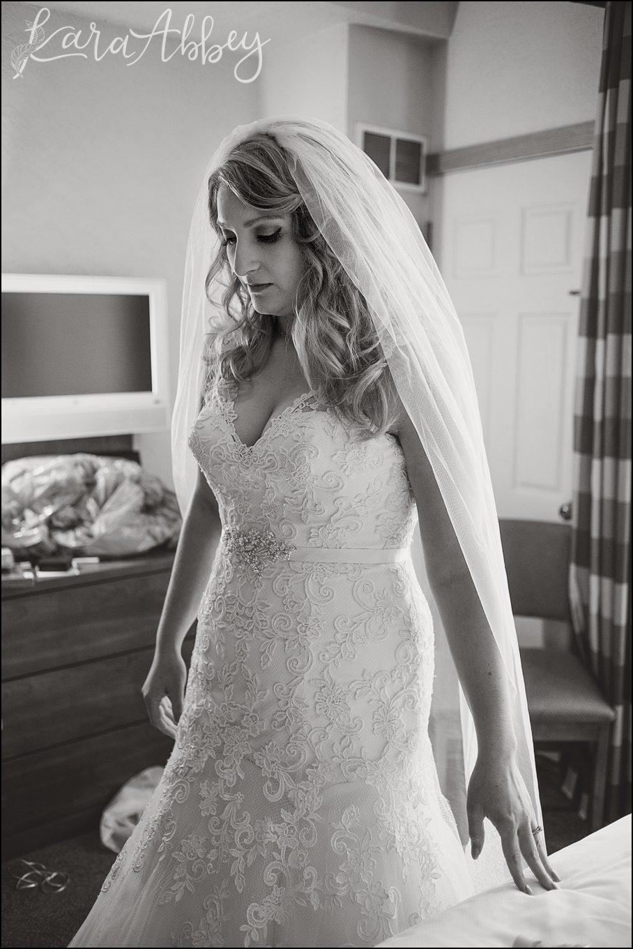 Romantic Summer Seven Springs Mountain Resort Wedding Hotel Getting Ready by Kara Abbey Photography in Irwin, PA