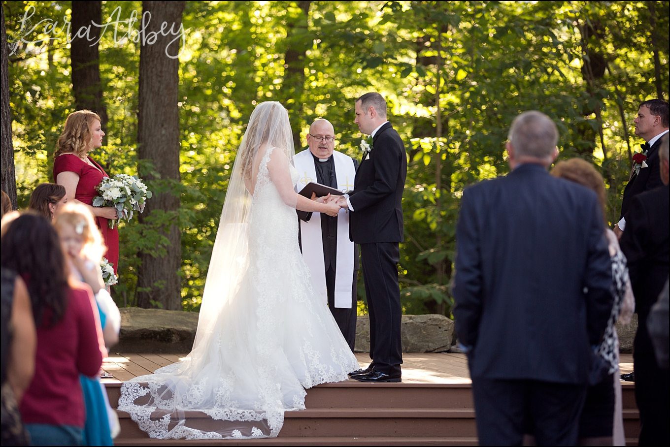 Romantic Summer Seven Springs Mountain Resort Wedding Ceremony at Meadowood by Kara Abbey Photography in Irwin, PA