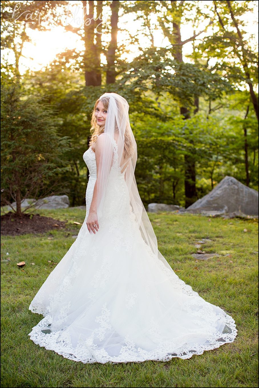 Romantic Summer Seven Springs Mountain Resort Wedding Bride Portraits at Meadowood by Kara Abbey Photography in Irwin, PA