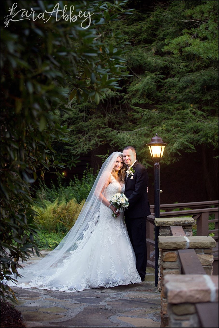 Romantic Summer Seven Springs Mountain Resort Wedding Portraits at Fin 'n Feather by Kara Abbey Photography in Irwin, PA