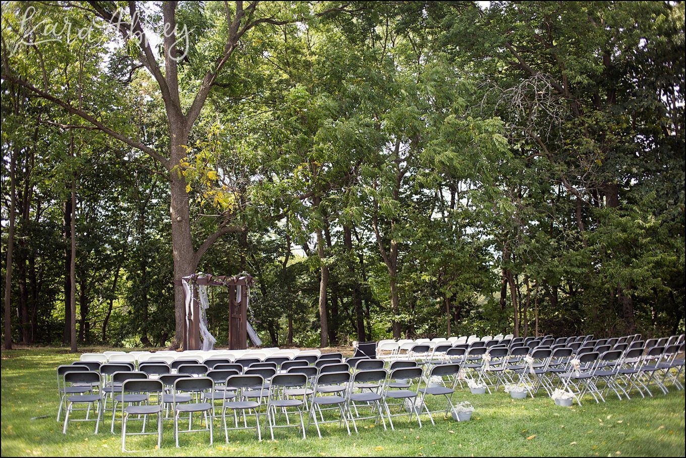 Summer Outdoor Grovedale Winery Wyalusing, PA Wedding Ceremony Details by Kara Abbey Photography in Irwin, PA