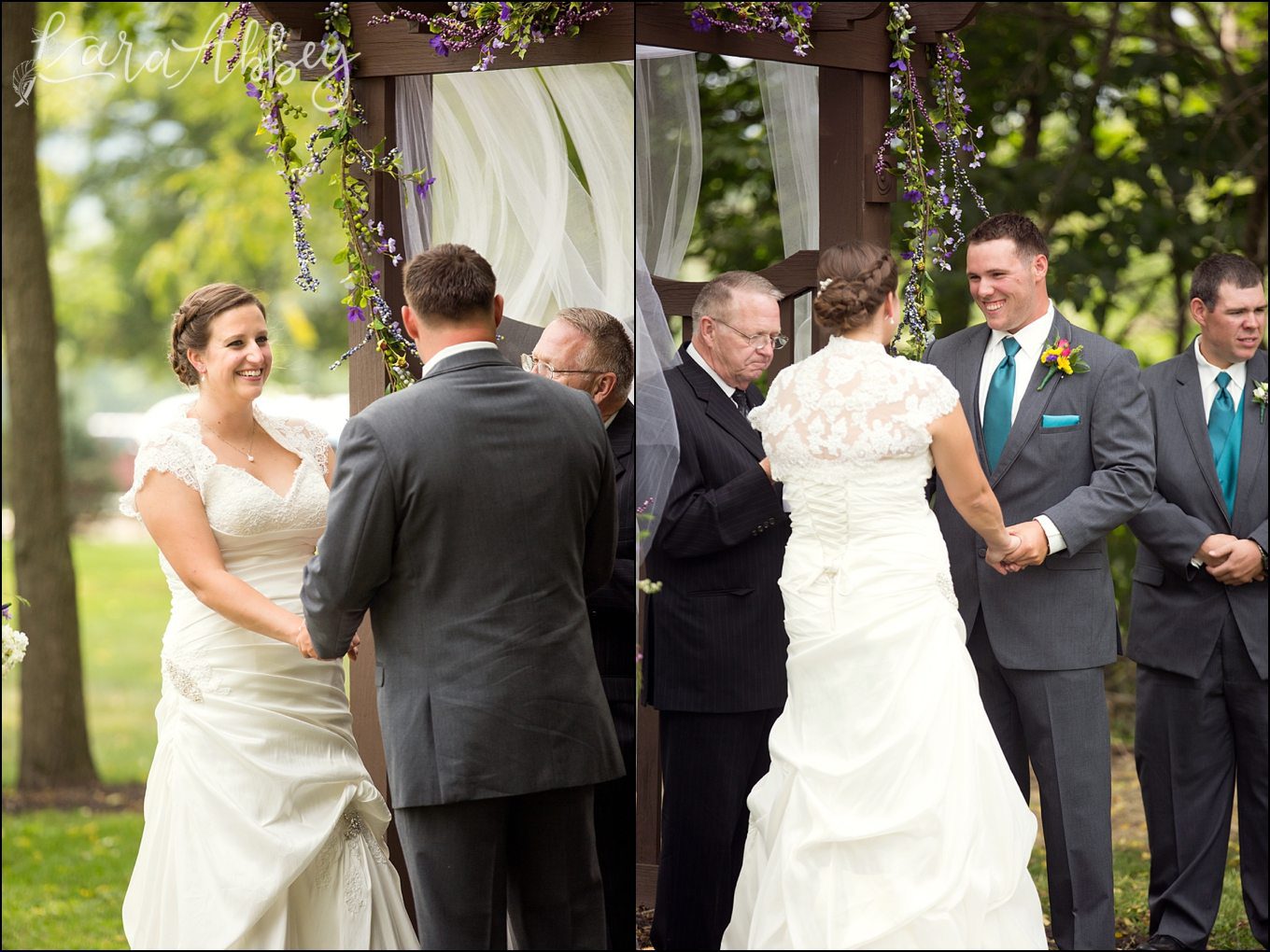 Summer Outdoor Grovedale Winery Wyalusing, PA Wedding Ceremony by Kara Abbey Photography in Irwin, PA