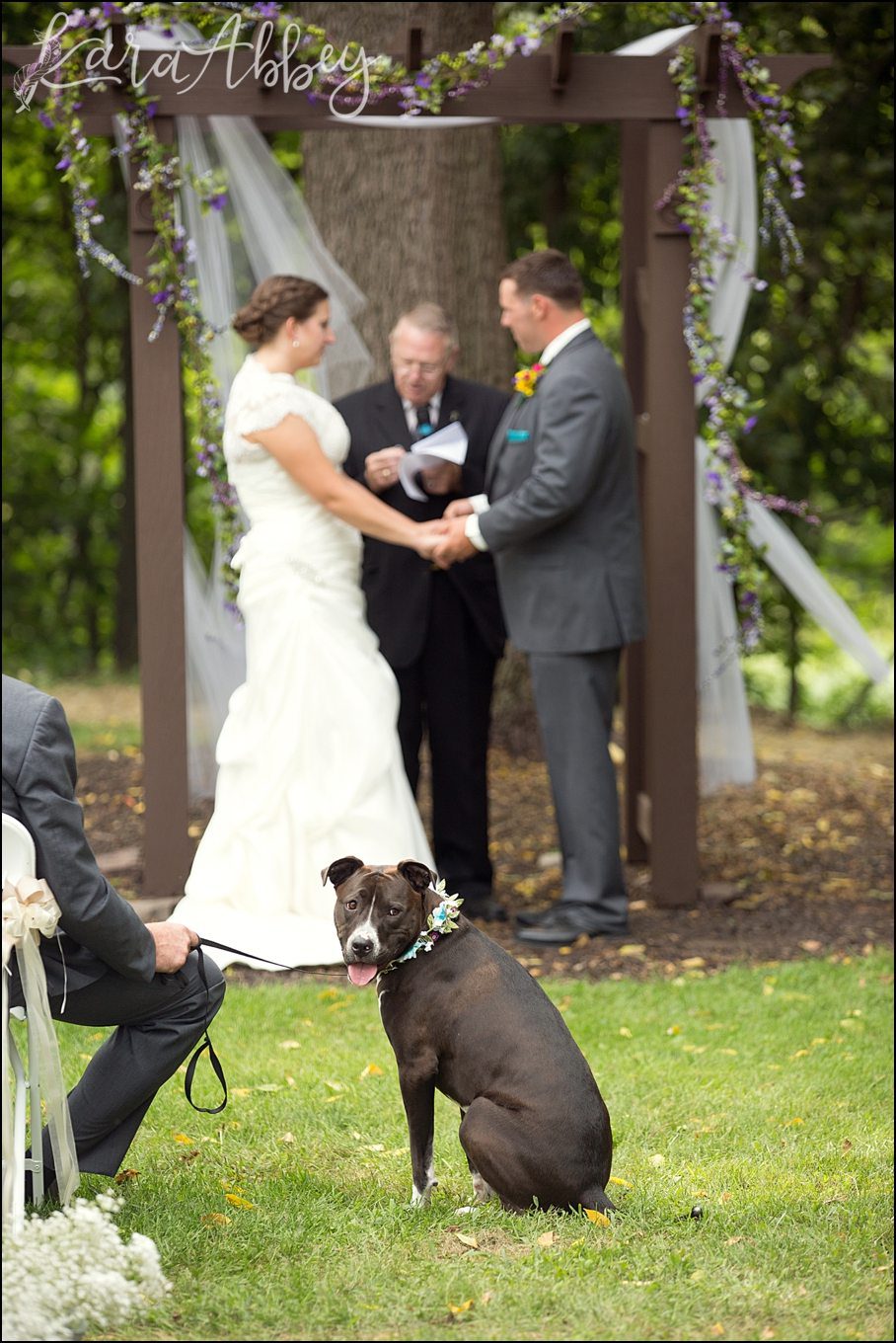 Summer Outdoor Grovedale Winery Wyalusing, PA Wedding Ceremony by Kara Abbey Photography in Irwin, PA