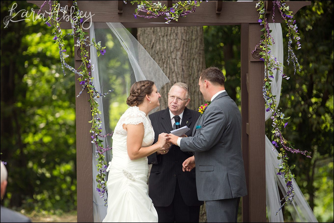 Summer Outdoor Grovedale Winery Wyalusing, PA Wedding Ceremony by Kara Abbey Photography in Irwin, PA