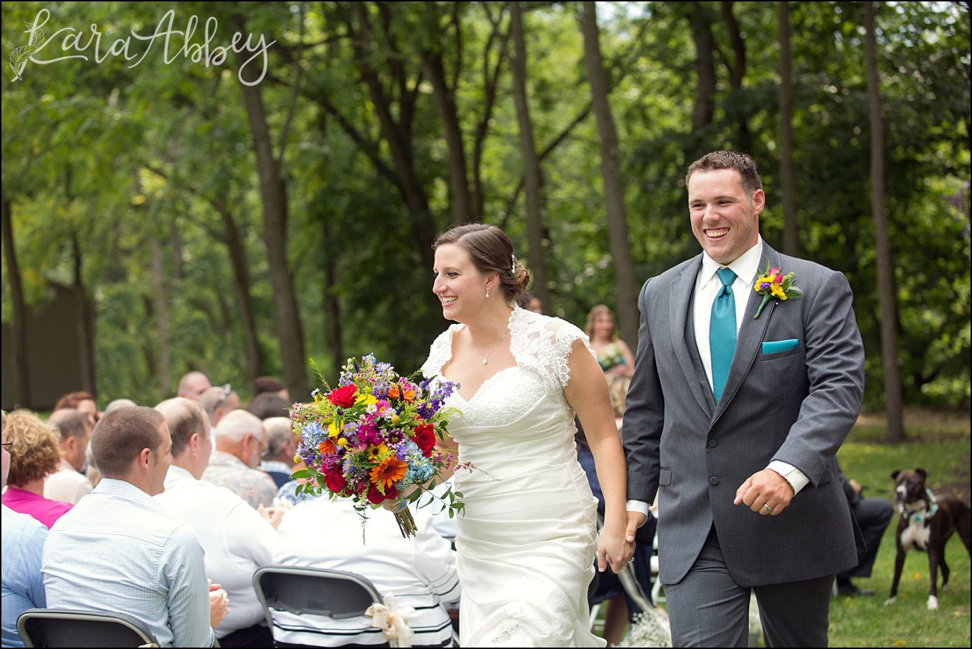 Summer Outdoor Grovedale Winery Wyalusing, PA Wedding Ceremony by Kara Abbey Photography in Irwin, PA