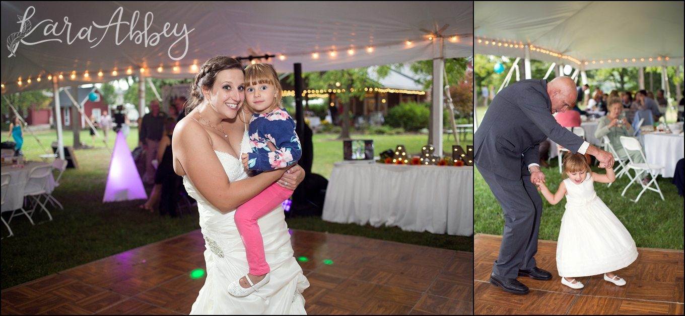 Summer Outdoor Grovedale Winery Wyalusing, PA Wedding Reception Dance by Kara Abbey Photography in Irwin, PA