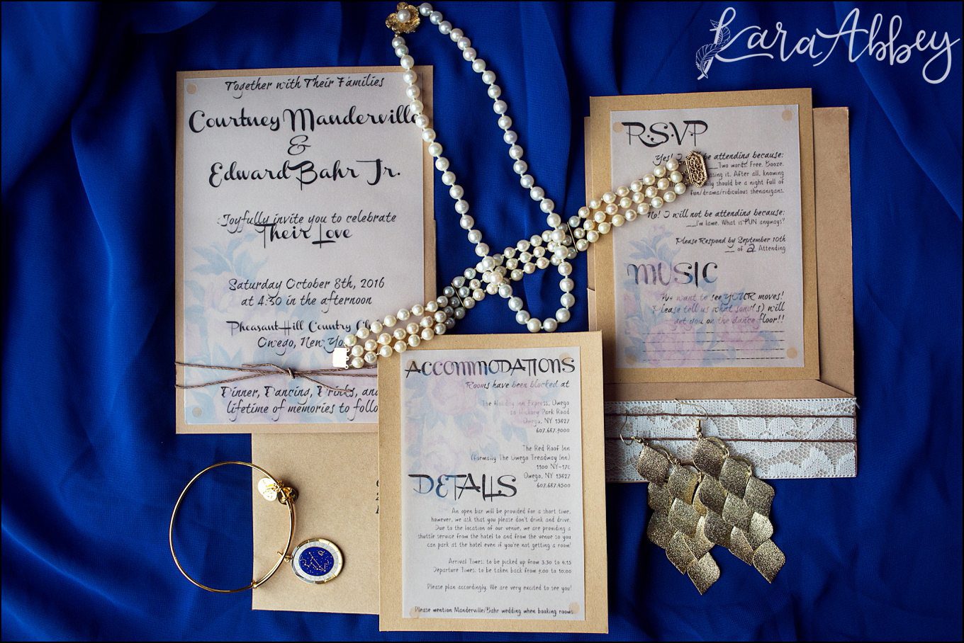 Pheasant Hills Country Club Owego, NY Fall Outdoor Wedding - Bridal Details - by Kara Abbey Photography in Irwin, PA