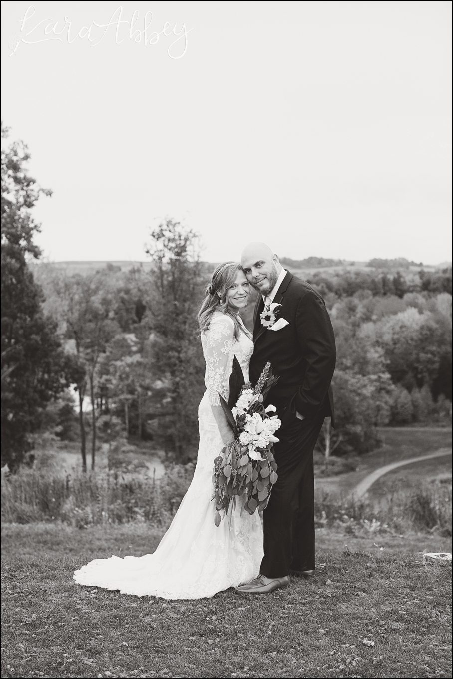 Pheasant Hills Country Club Owego, NY Fall Outdoor Wedding - Bride & Groom Portraits - by Kara Abbey Photography in Irwin, PA