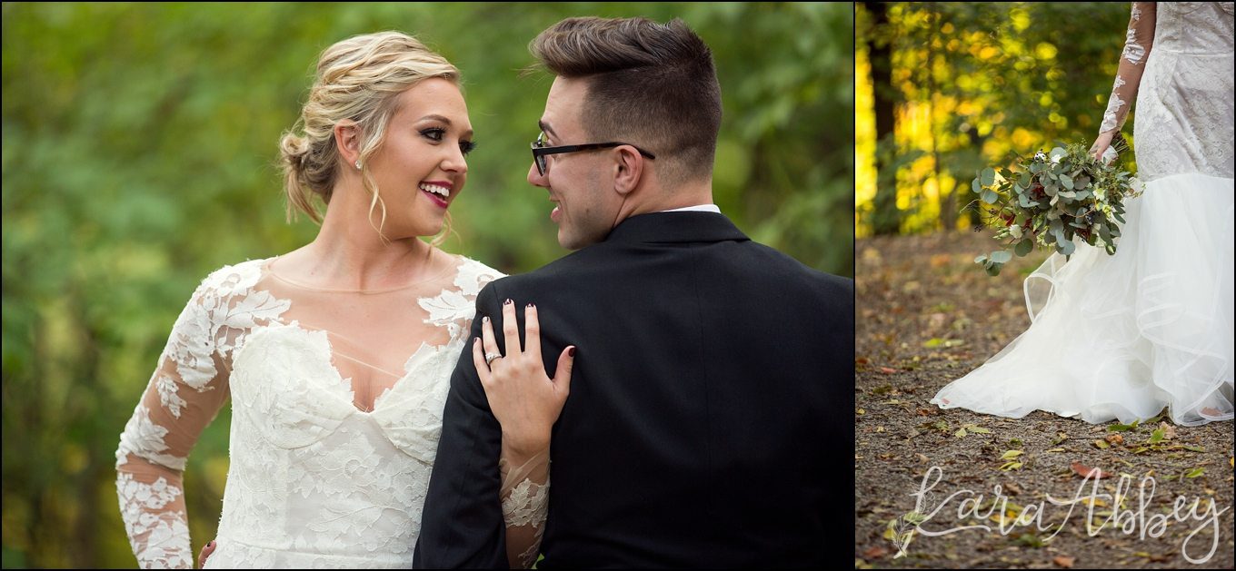 Burgundy & Fall Inspired Romantic & Happy Wedding Portraits | by Kara Abbey Photography in Irwin, PA