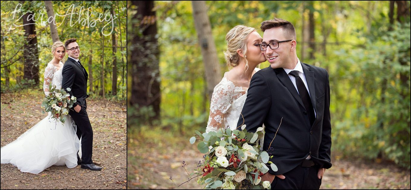 Burgundy & Fall Inspired Romantic & Happy Wedding Portraits | by Kara Abbey Photography in Irwin, PA