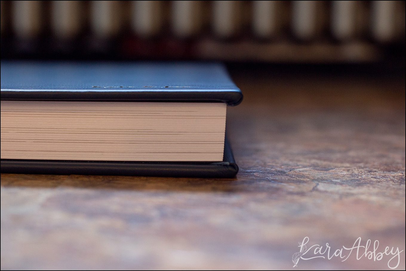 Beautiful Midnight Blue Heirloom Wedding Album by Kara Abbey Photography in Irwin, PA