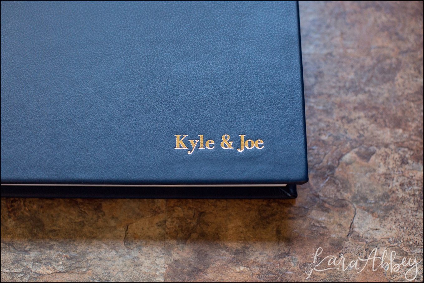 Beautiful Midnight Blue Heirloom Wedding Album by Kara Abbey Photography in Irwin, PA
