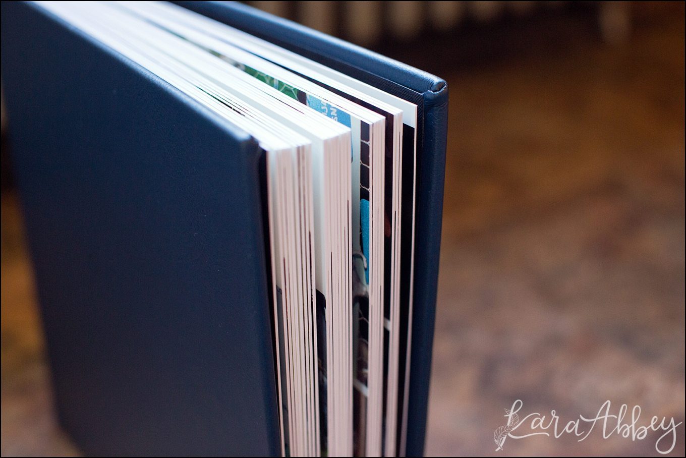 Beautiful Midnight Blue Heirloom Wedding Album by Kara Abbey Photography in Irwin, PA