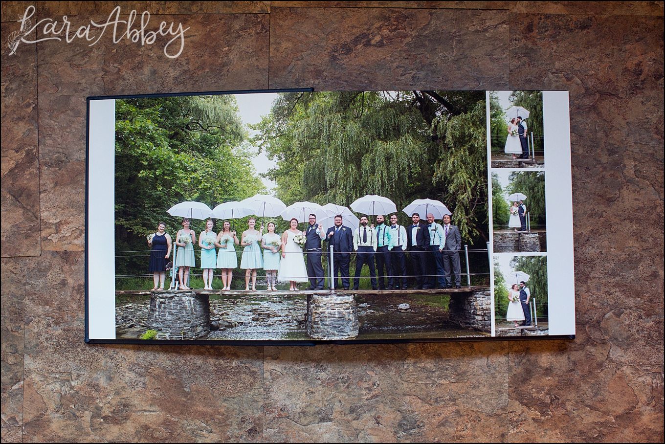 Beautiful Midnight Blue Heirloom Wedding Album by Kara Abbey Photography in Irwin, PA