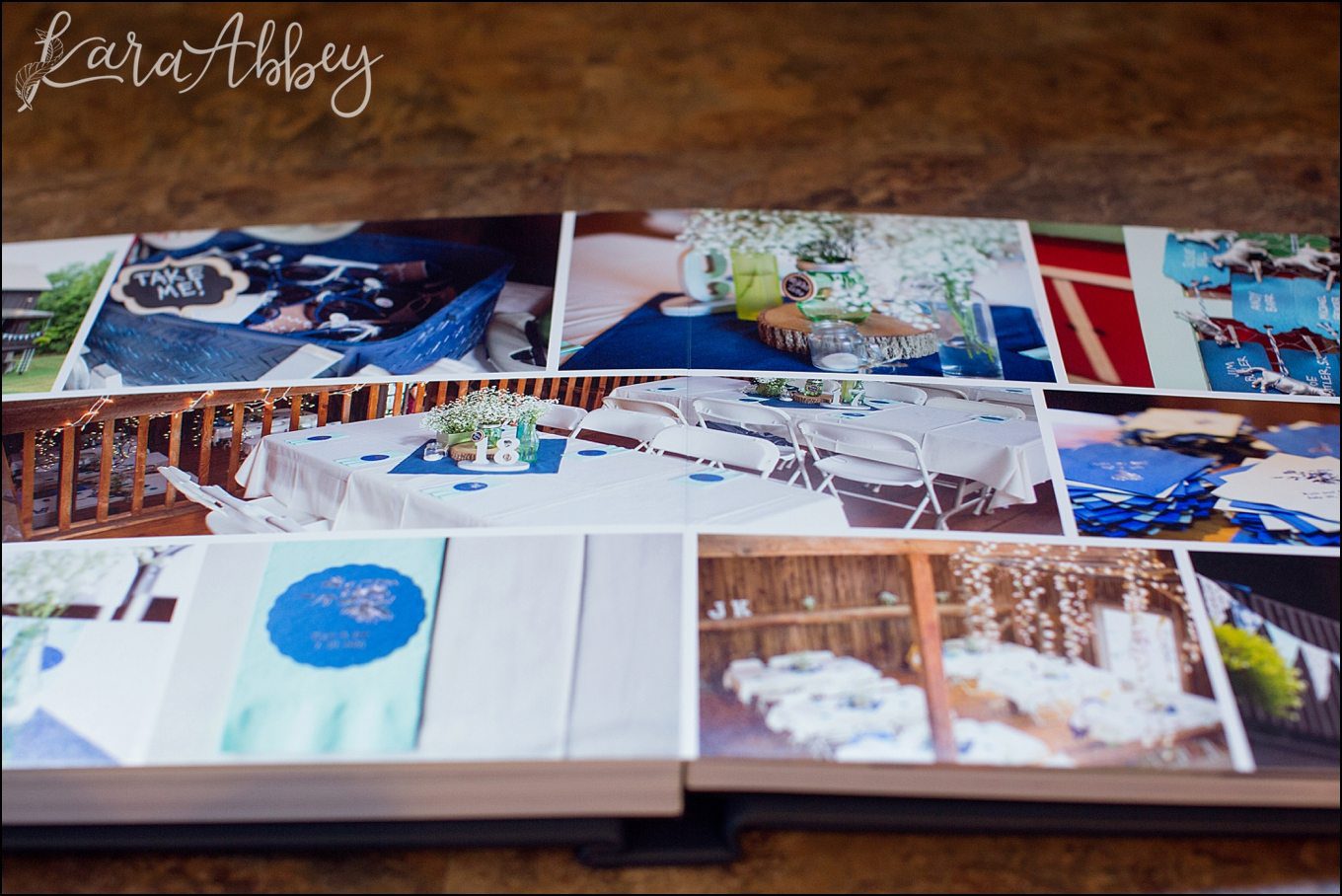 Beautiful Midnight Blue Heirloom Wedding Album by Kara Abbey Photography in Irwin, PA