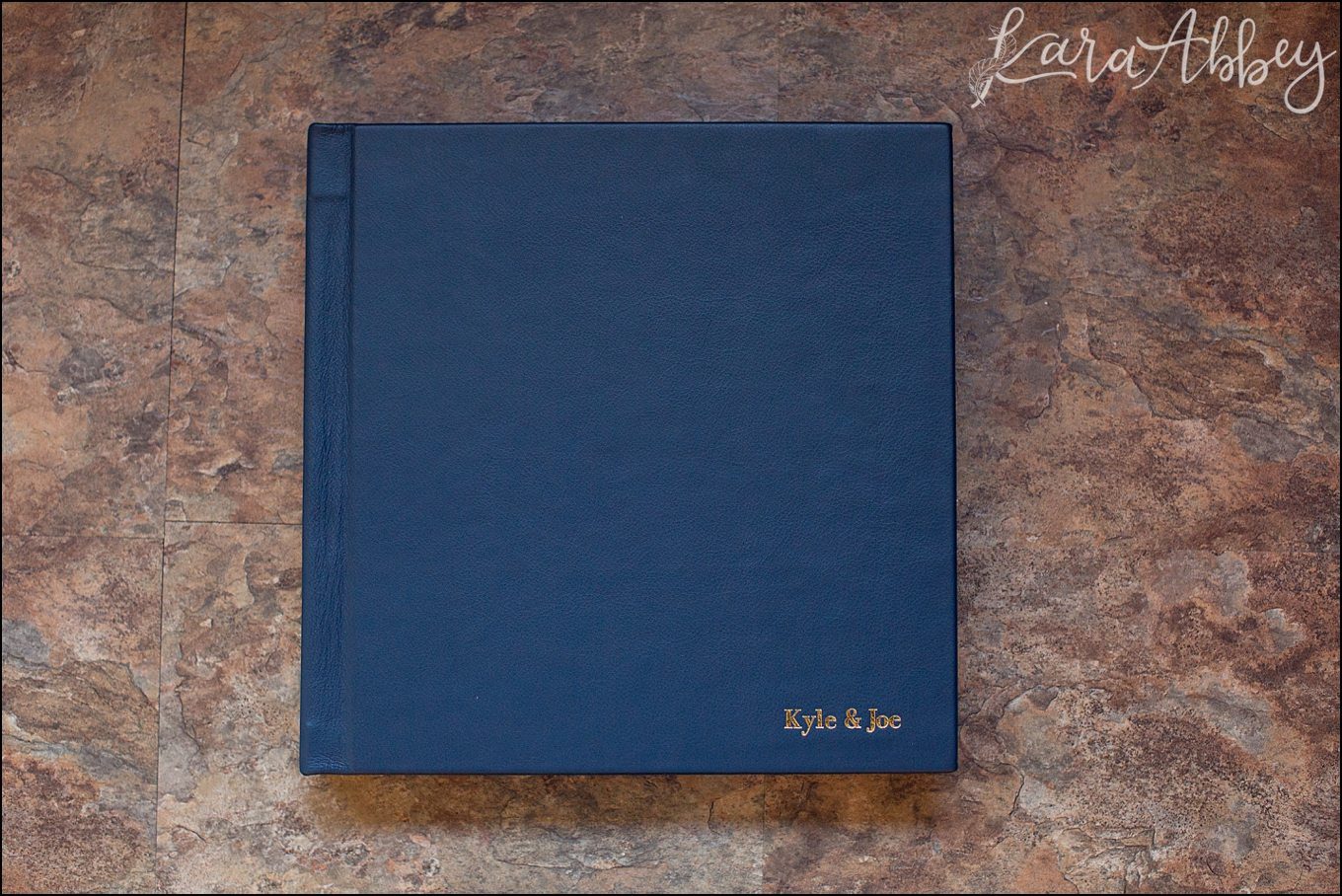Beautiful Midnight Blue Heirloom Wedding Album by Kara Abbey Photography in Irwin, PA