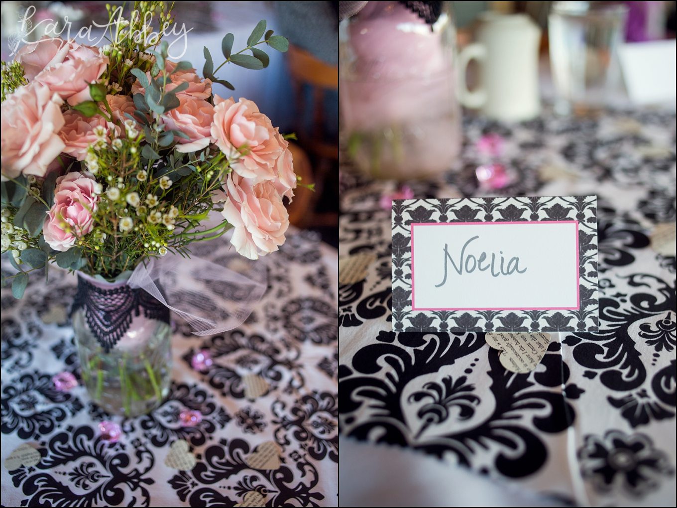 Pink & Black Sherlock Inspired Bridal Shower by Kara Abbey Photography in Irwin, PA