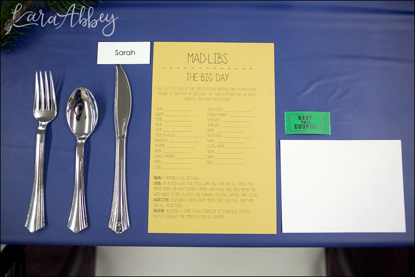 Winter in Paris Themed Bridal Shower - Wedding Themed Mad Libs - in Irwin, PA