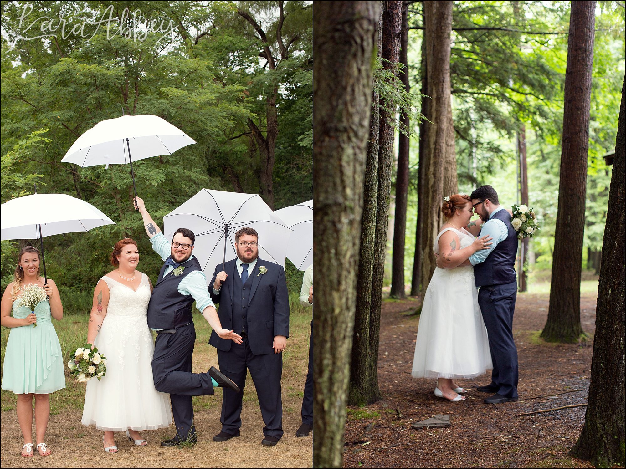 Bride & Groom Portrait in the Woods by Irwin, PA Wedding Photographer