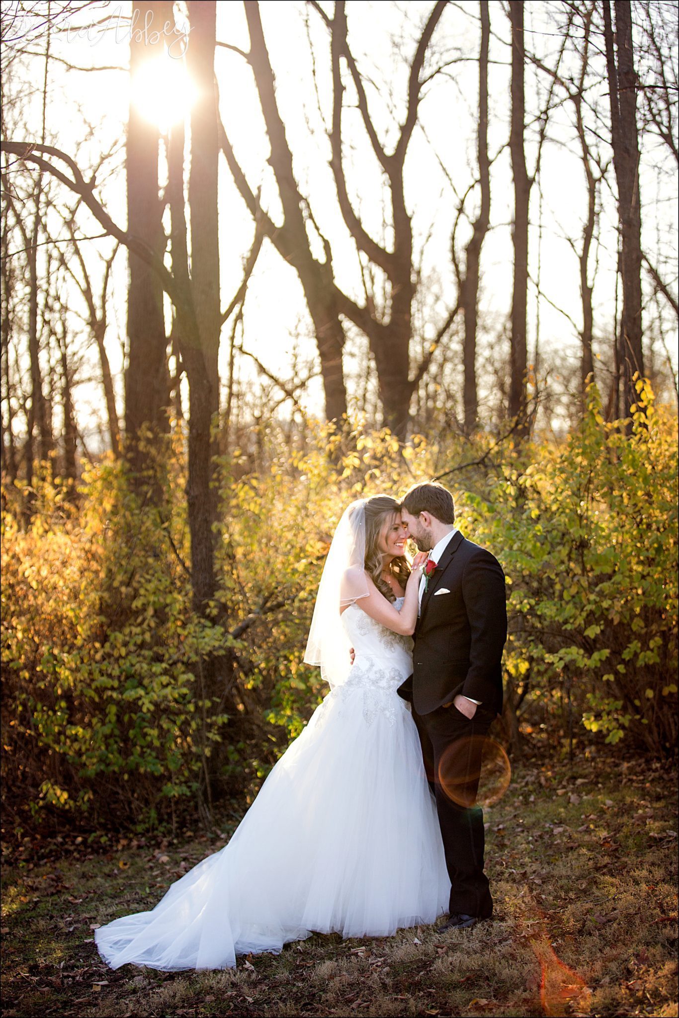 Golden Hour Bride & Groom Portraits by Irwin, PA Wedding Photographer