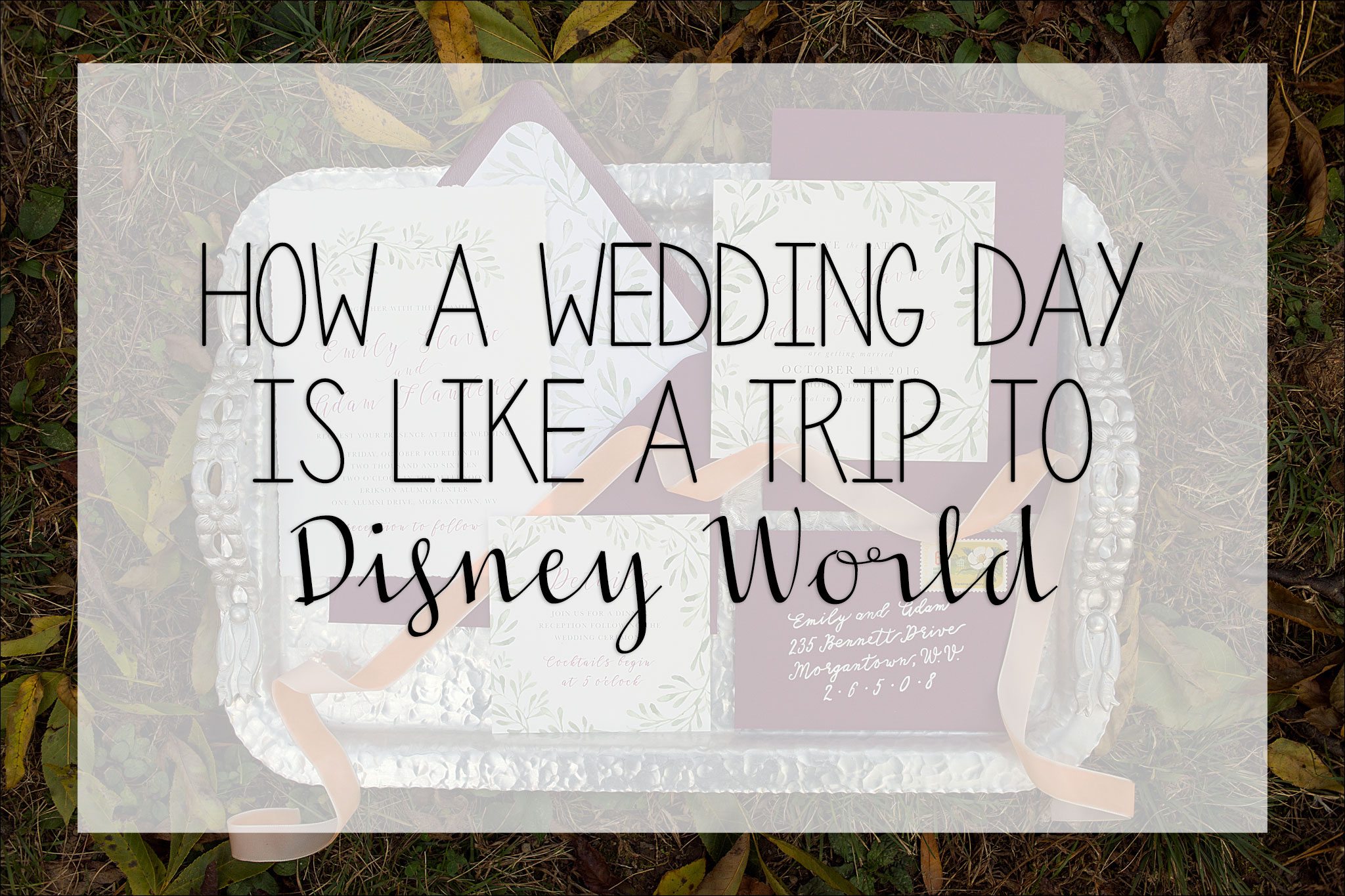 How A Wedding Day Is Like A Trip To Disney World Wedding Advice