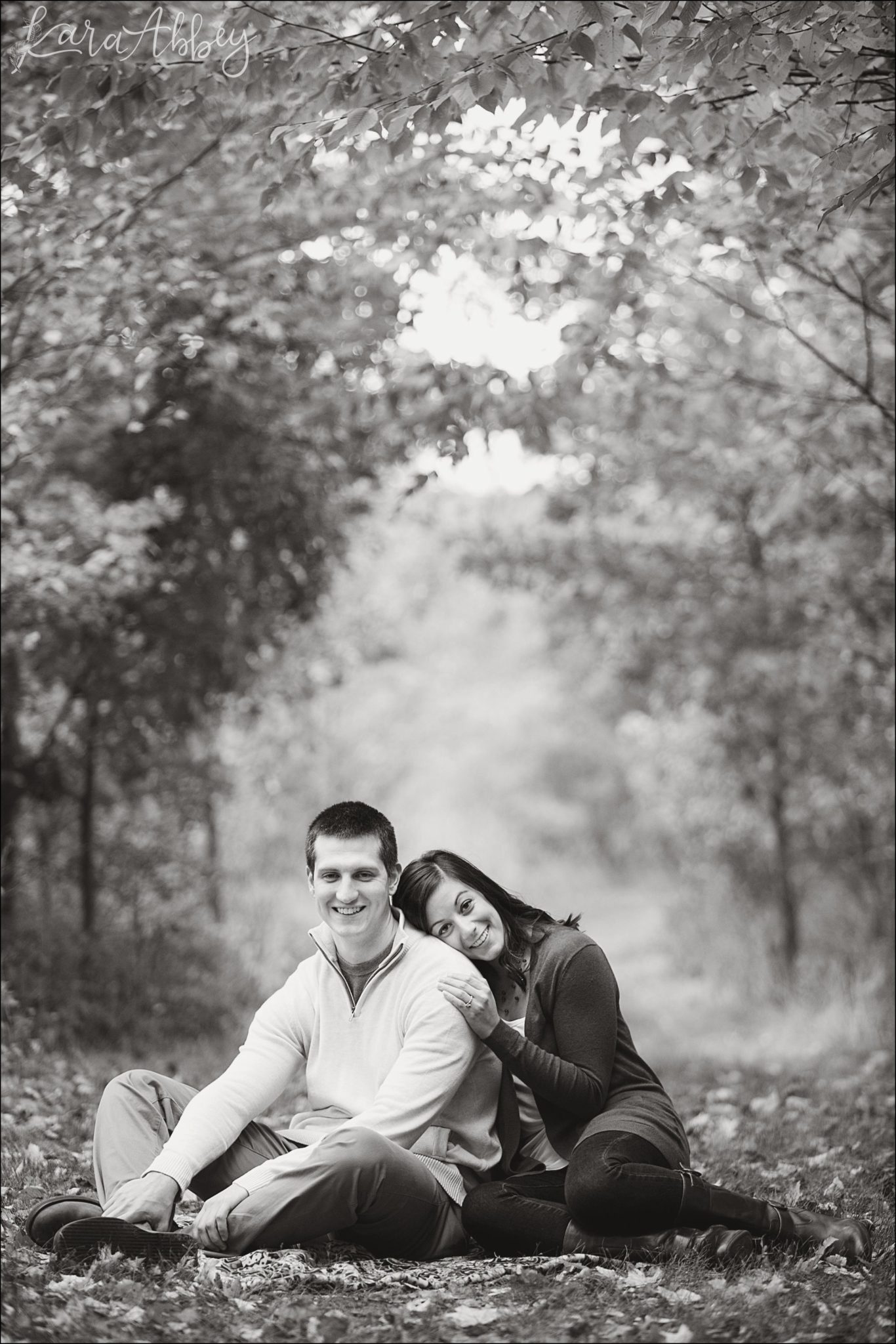 Outdoor Fall Engagement Photography by Irwin, PA Wedding Photographer