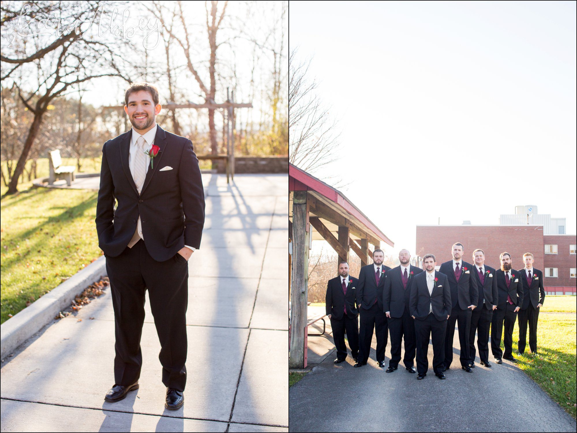 Golden Fall Afternoon Wedding Portraits in Altoona, PA
