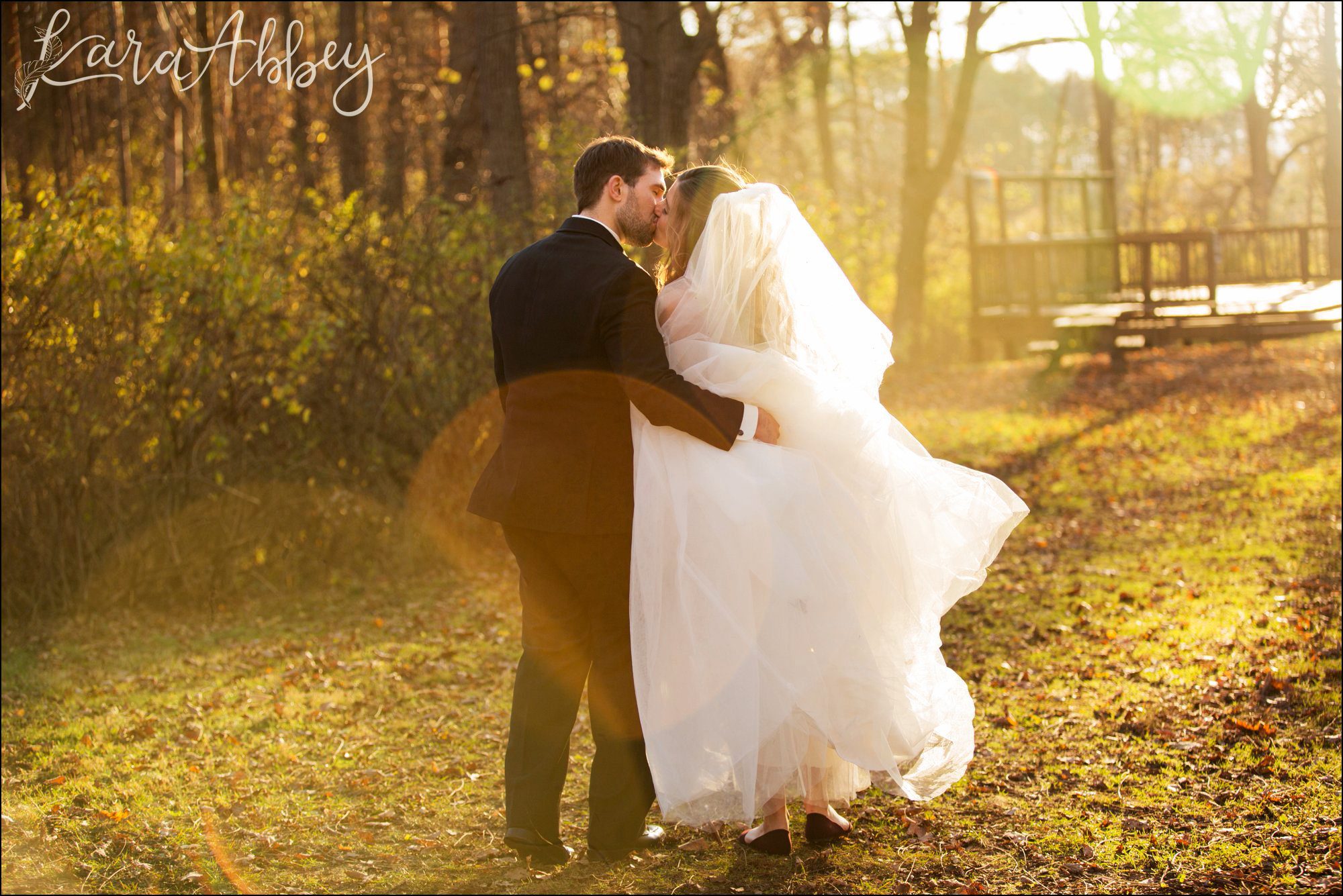 Golden Fall Afternoon Wedding Portraits in Altoona, PA