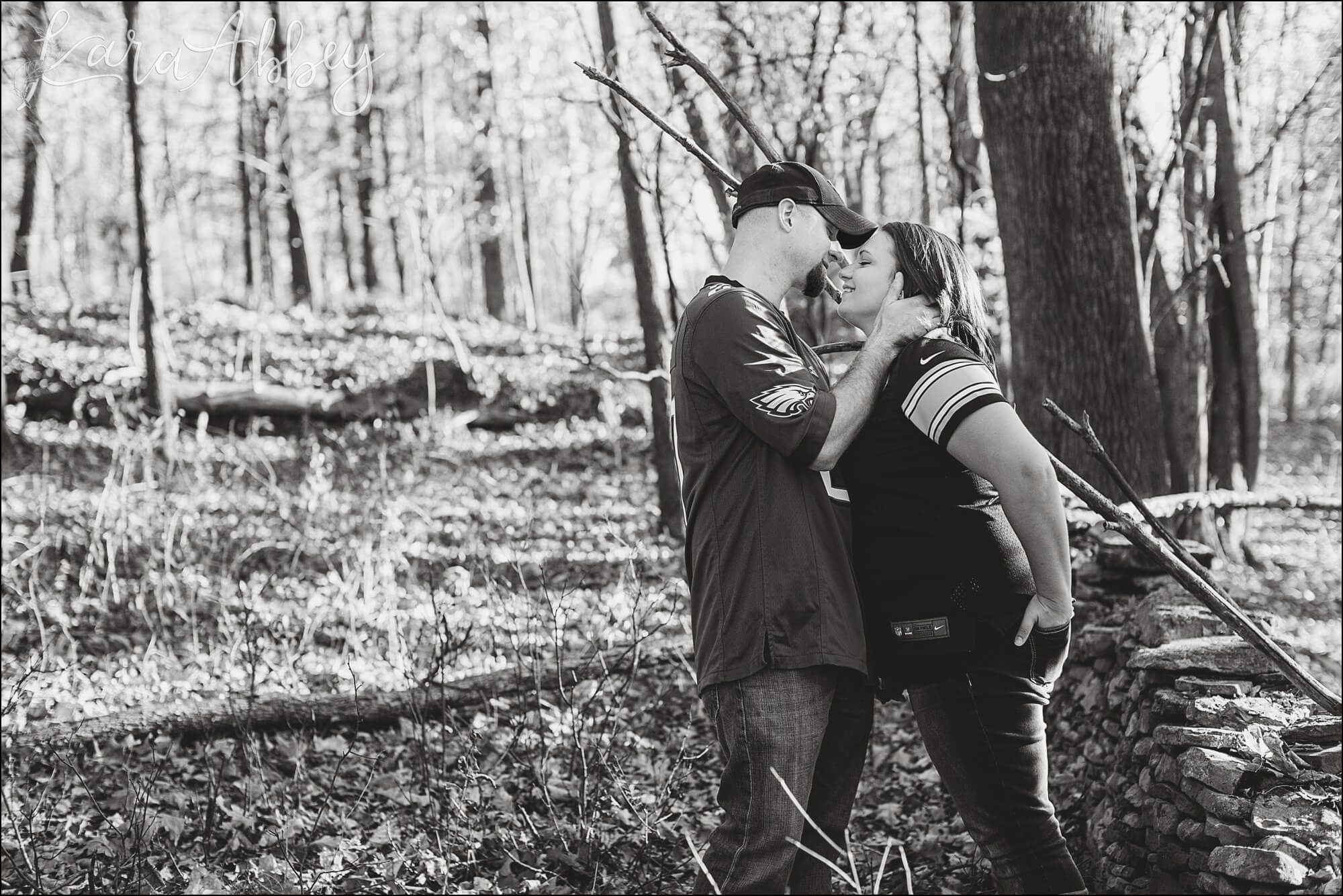 Fall Football Jersey Engagement Photos