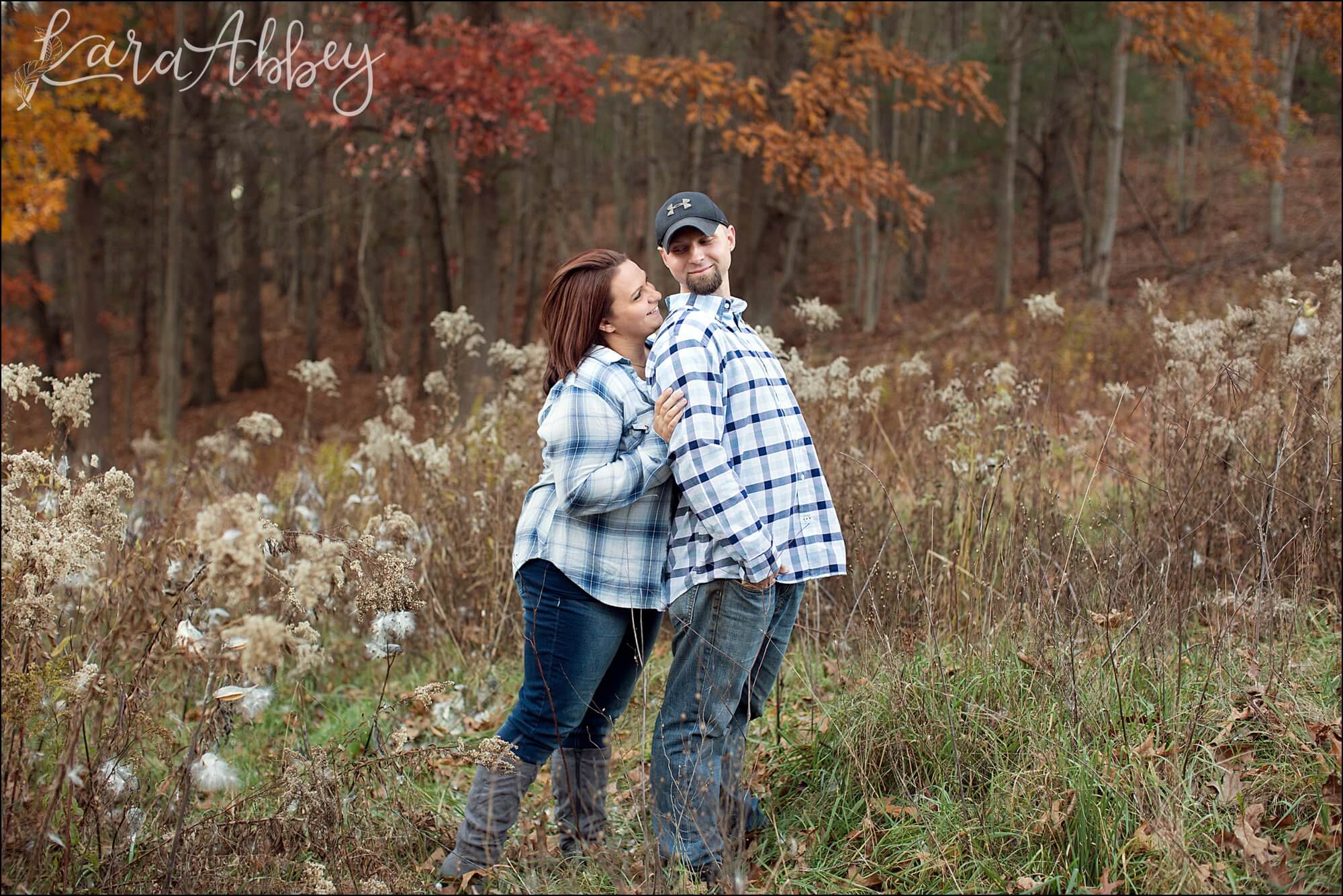 Fall Woods Engagement Photos by Irwin, PA Wedding Photographer