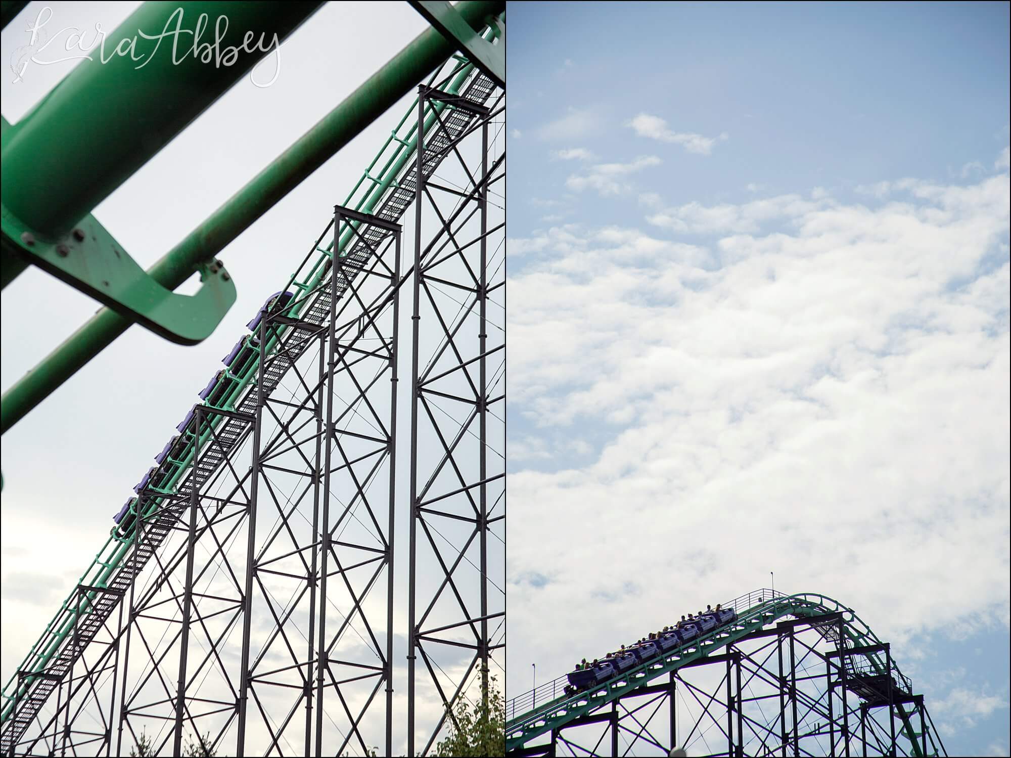 Phantom's Revenge Roller Coaster at Kennywood Park in Pittsburgh, PA